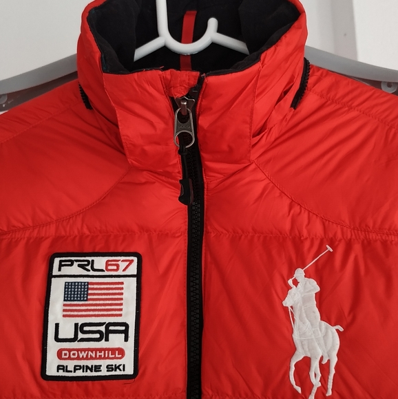 Polo Ralph Lauren Big Pony Alpine Ski Patch Puffer Vest Men (Medium ) - Picture 10 of 14
